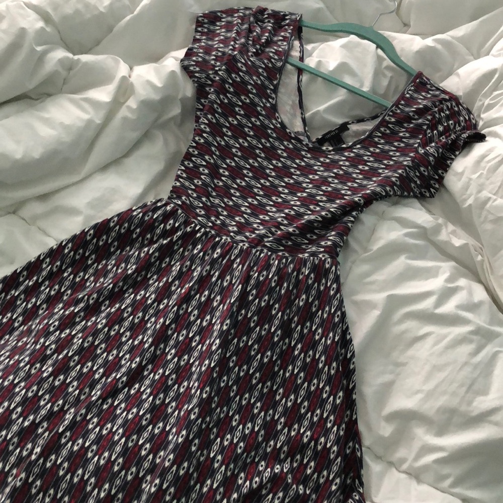 Skater shape open back dress